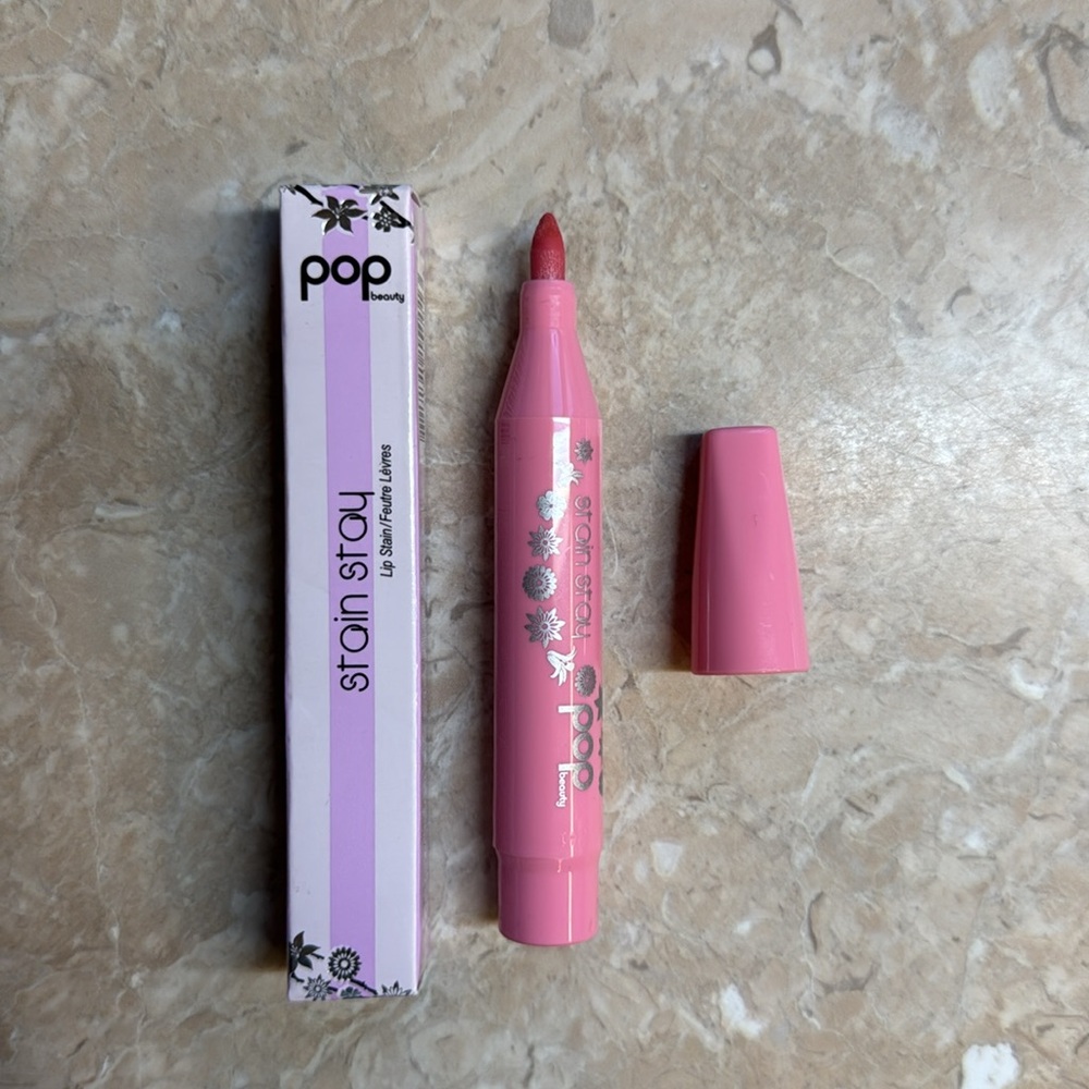 Pop Beauty Stain Stay Lip Stain Petal Pout Pink New in Box